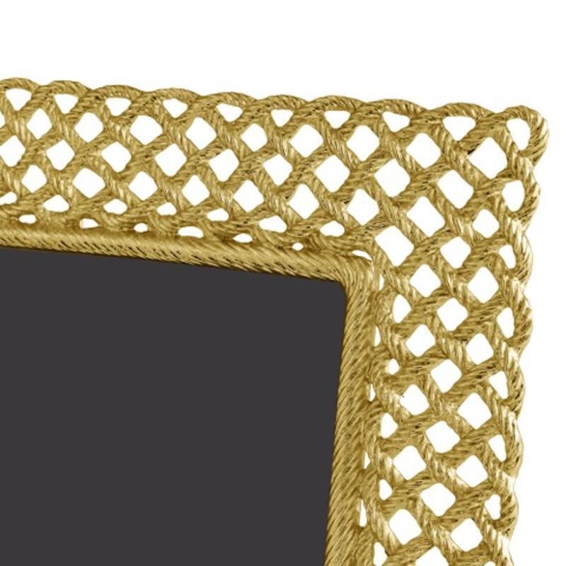 Love Knot Photo Frame In Gold Tone Metal, Large Size Model. photo for sale