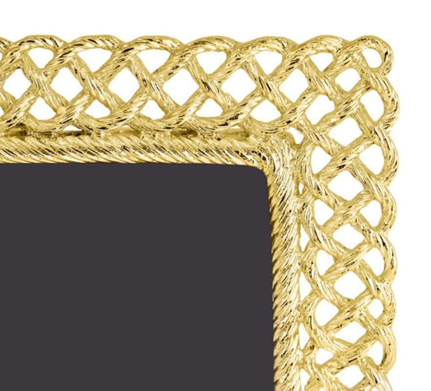 Love Knot Photo Frame In Gold Tone Metal, Medium Size Model. photo for sale