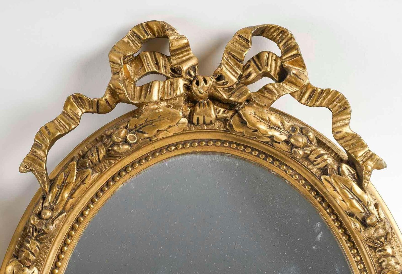 Pair Of Louis XVI Style Wood And Gilded Stucco Mirrors, Early 20th Century. photo furniture