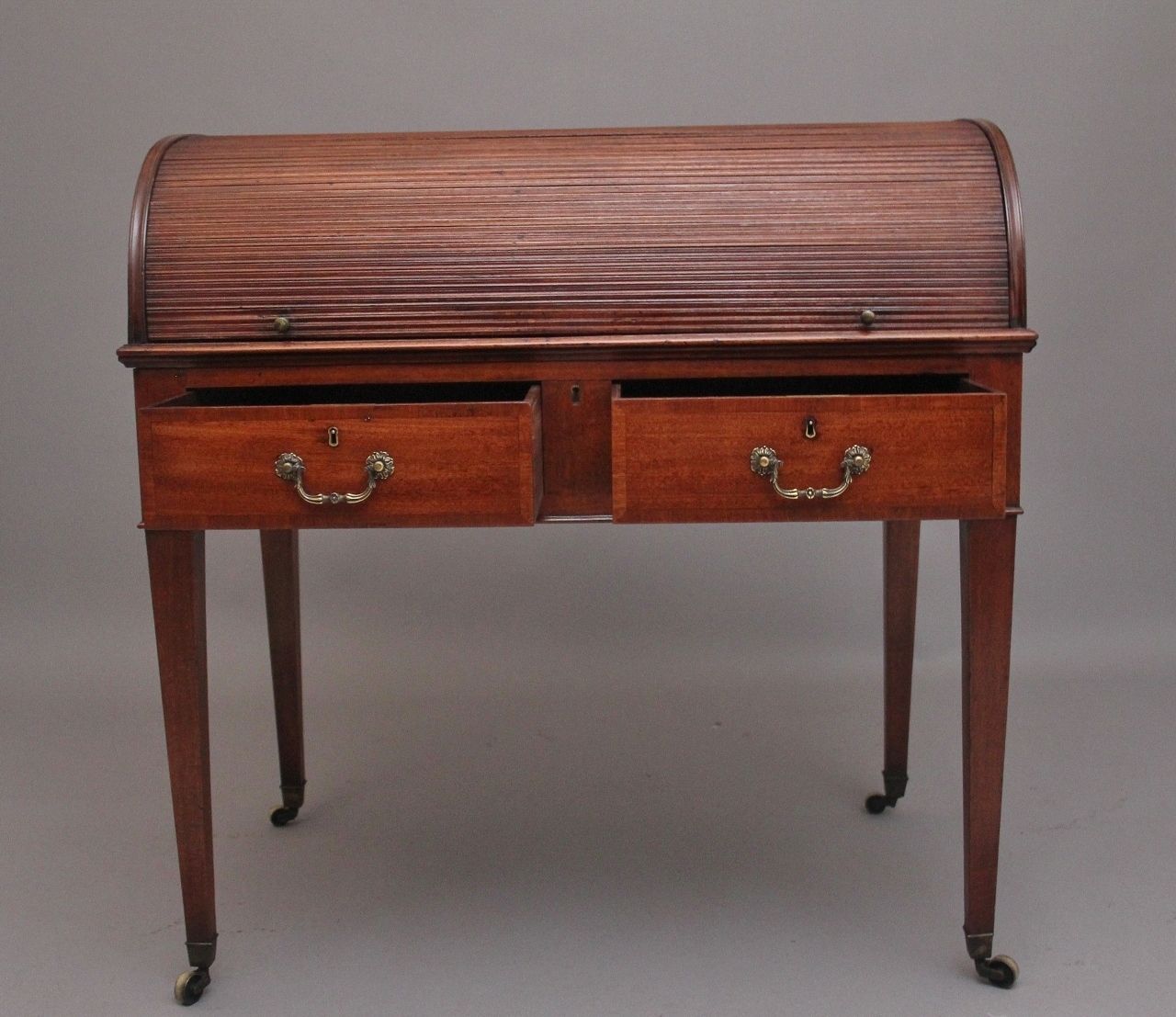 Early 19th Century Mahogany Tambour Desk photo furniture