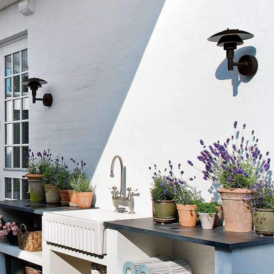 Louis Poulsen, Outdoor Wall Lamp In Black By Poul Henningsen photo Garden Lighting