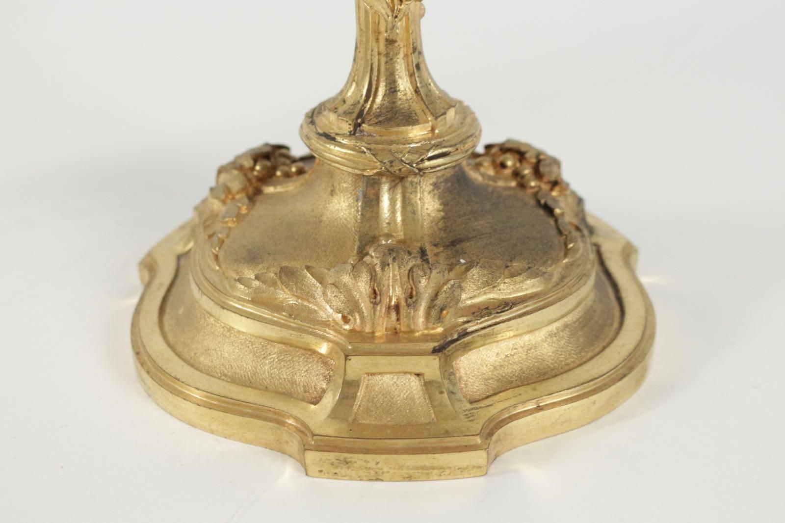Pair Of Candelabra In The Style Of Louis XV In Gold Gilt Bronze, 19th Century photo 1895.0