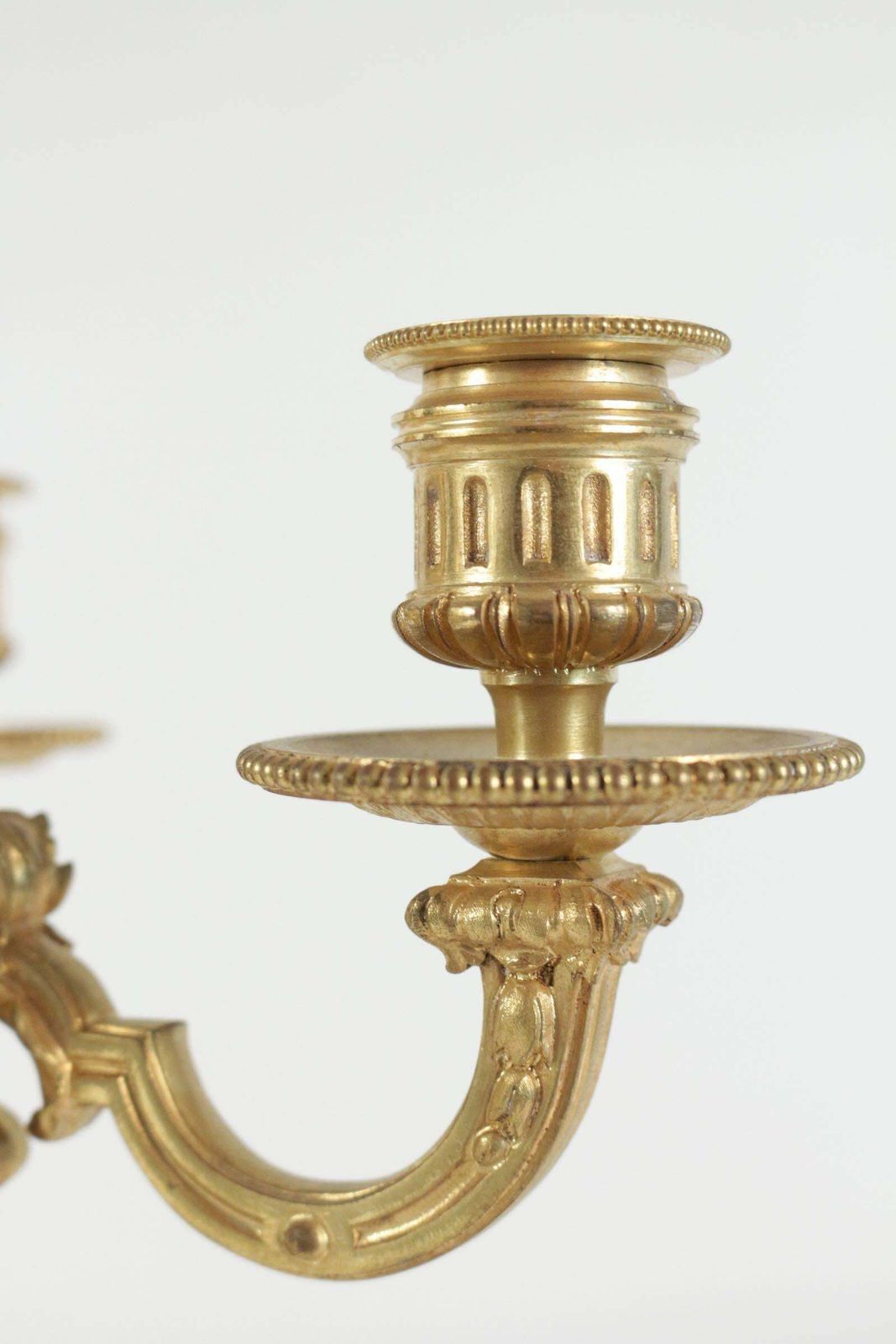 Pair Of Candelabra In The Style Of Louis XV In Gold Gilt Bronze, 19th Century photo buy