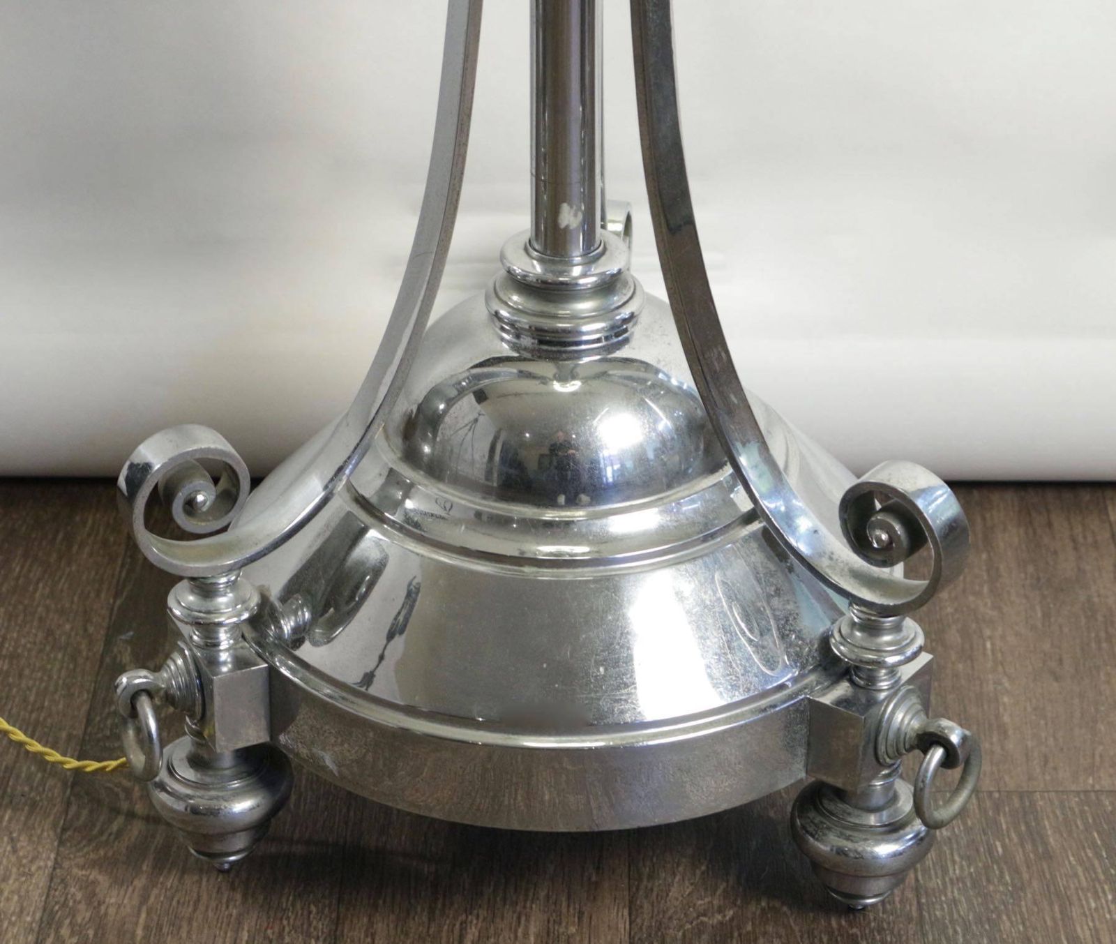 Floor Standing Lamp In Chrome From The Beginning Of The 20th Century photo Lighting
