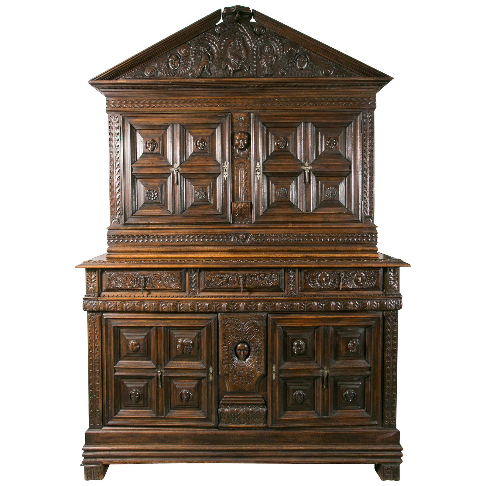 17th Century Furniture Important Supposedly From Northern Italy, Antique Art.