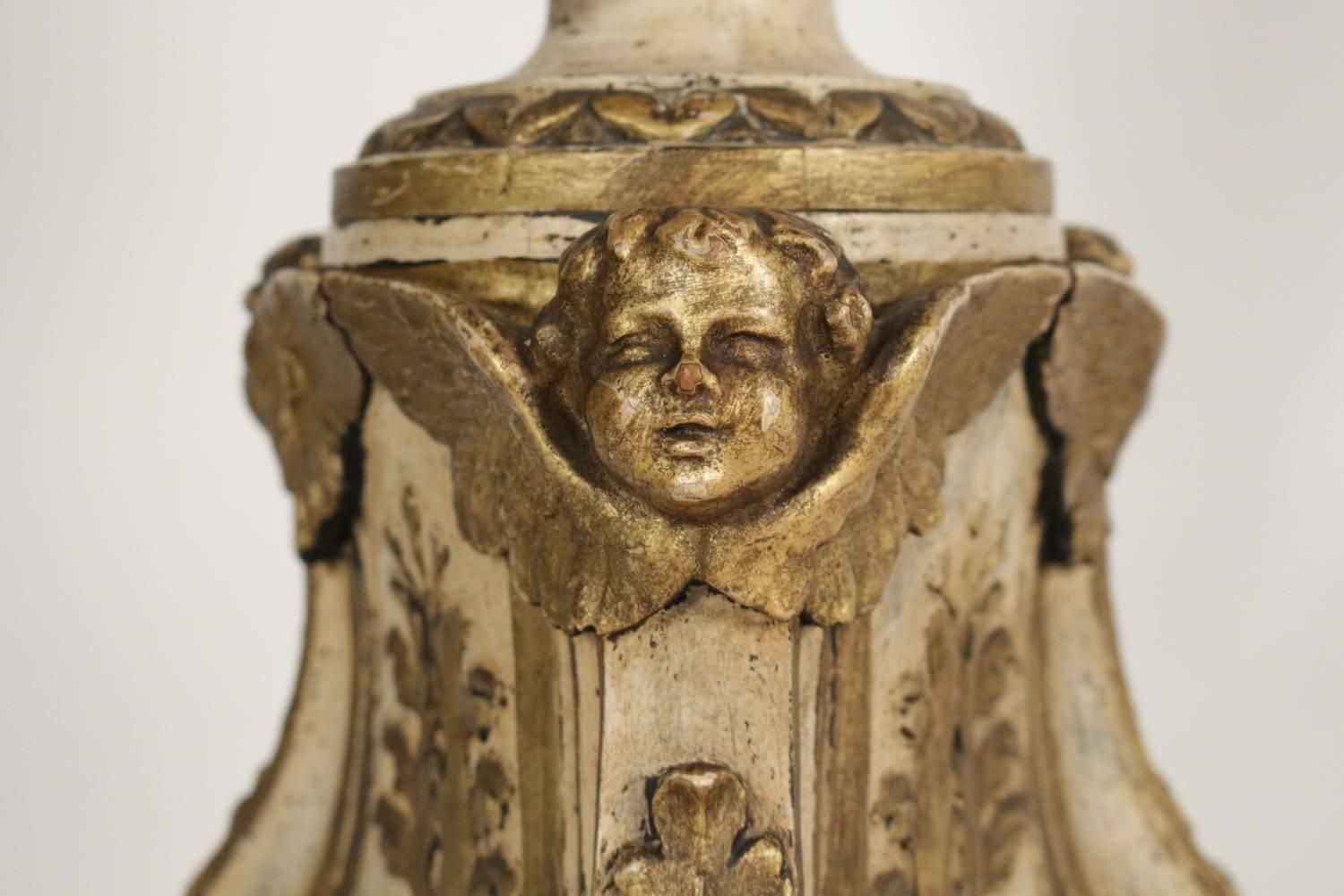 Candle Stick In Sculpted In Lacquer And Good Solid Wood, 19th Century photo furniture