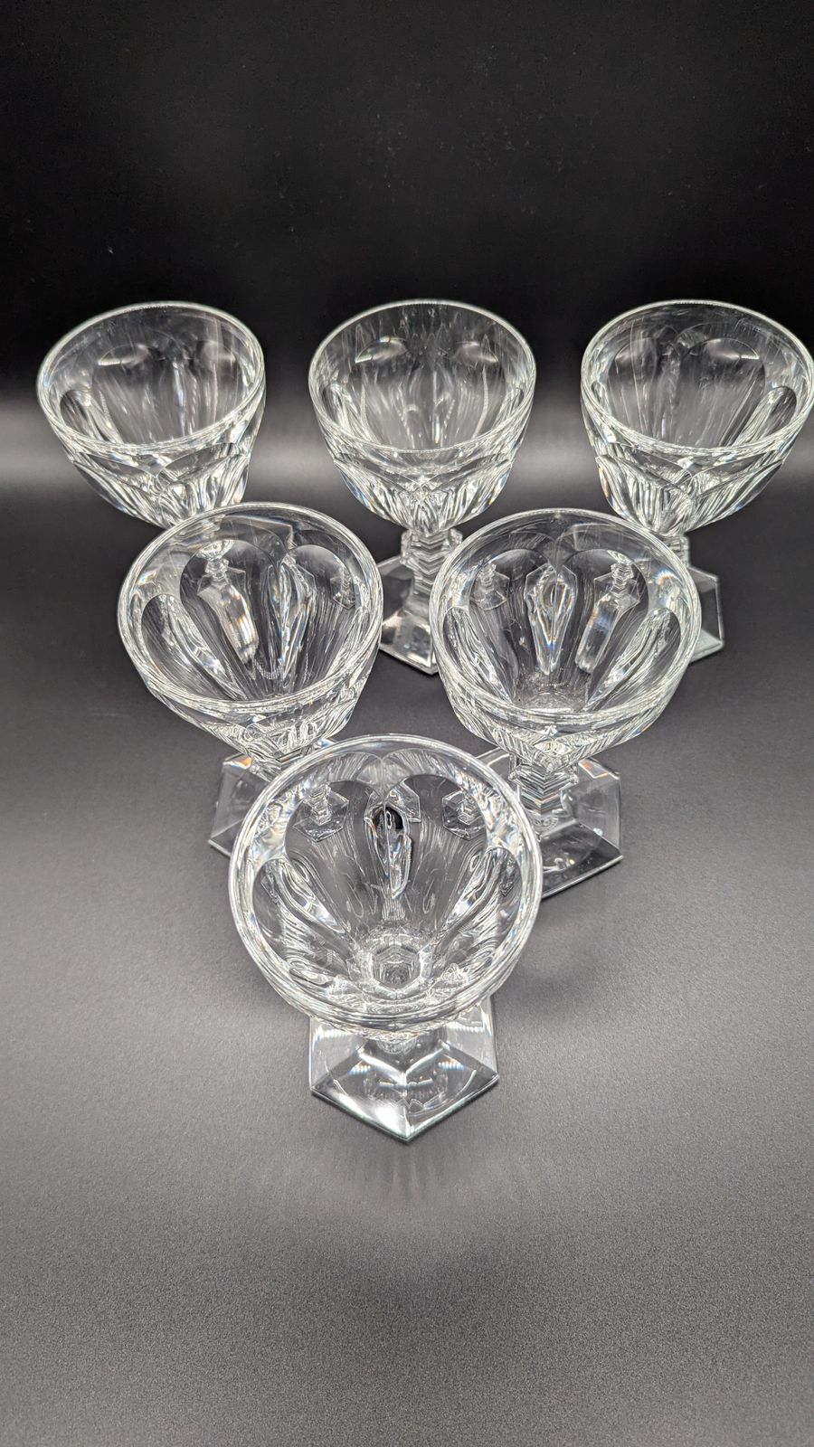 Set Of Six Baccarat Harcourt 1841 Wine Glasses (Size 3) – Complete With Their Original Box From 1970s. photo furniture