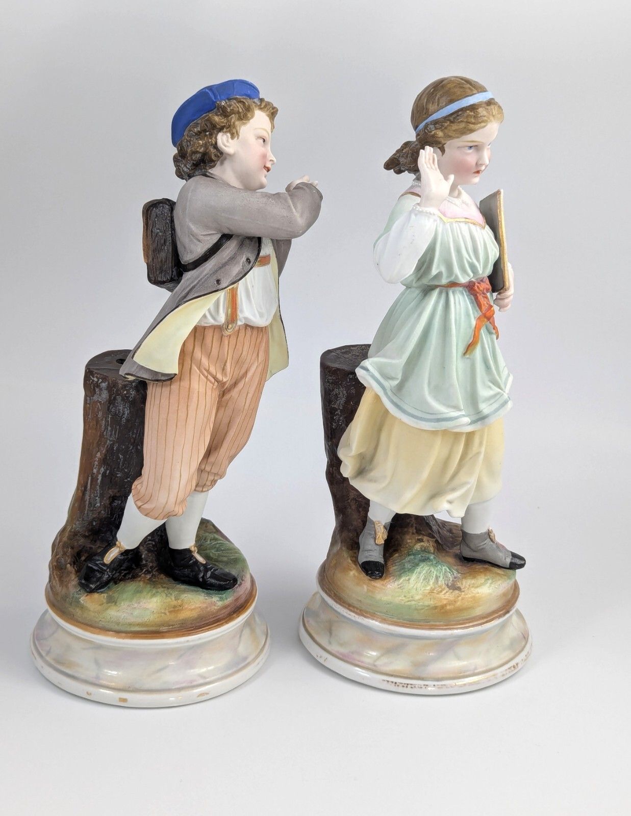 A Pair Of Bisque Porcelain Figurines, France, 19th Century. photo 800.0