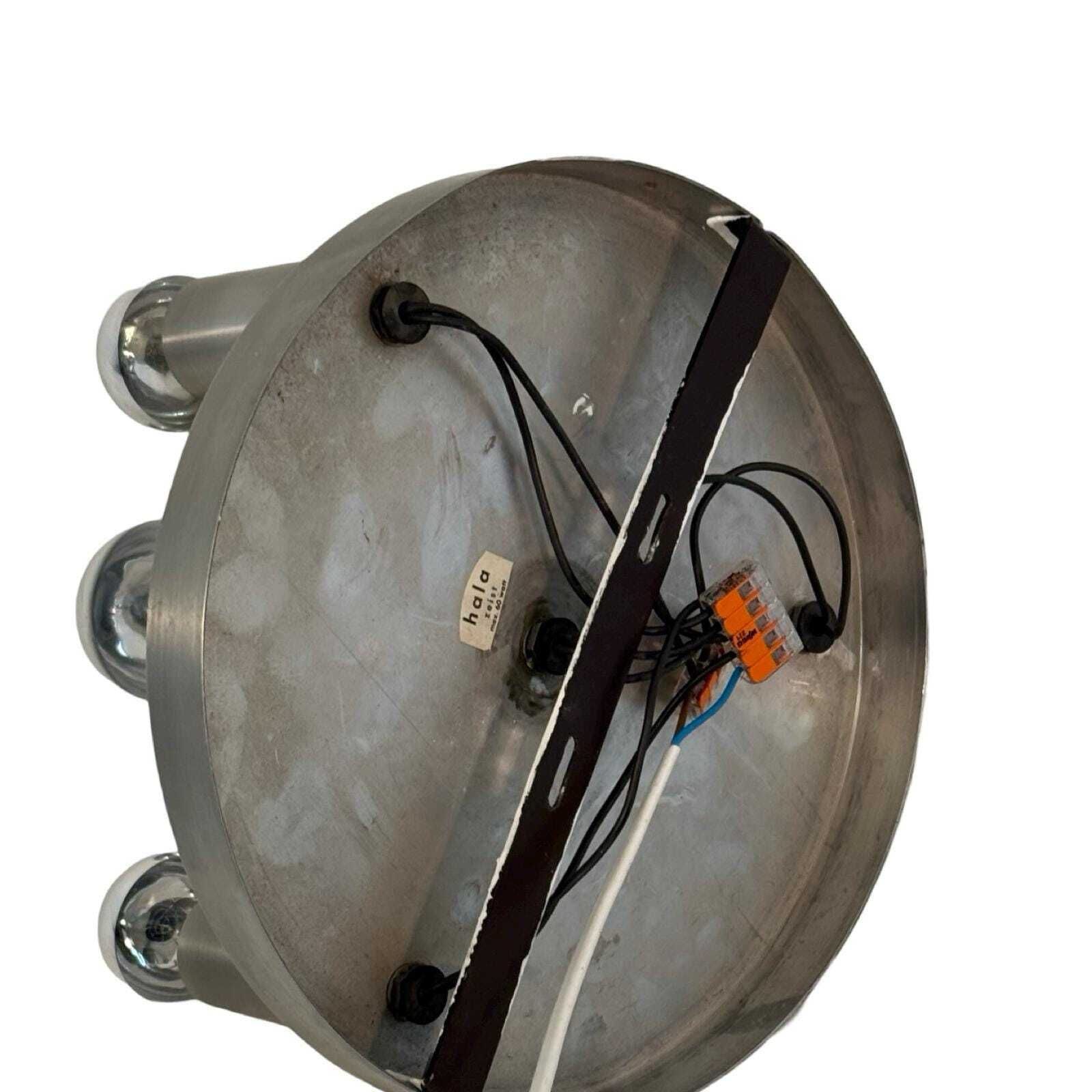 Hala   Ceiling Or Wall Mounted Lamp   Stainless Steel   Including The Reflective Bulbs   Ca. 1980's   Made In The Netherlands photo furniture