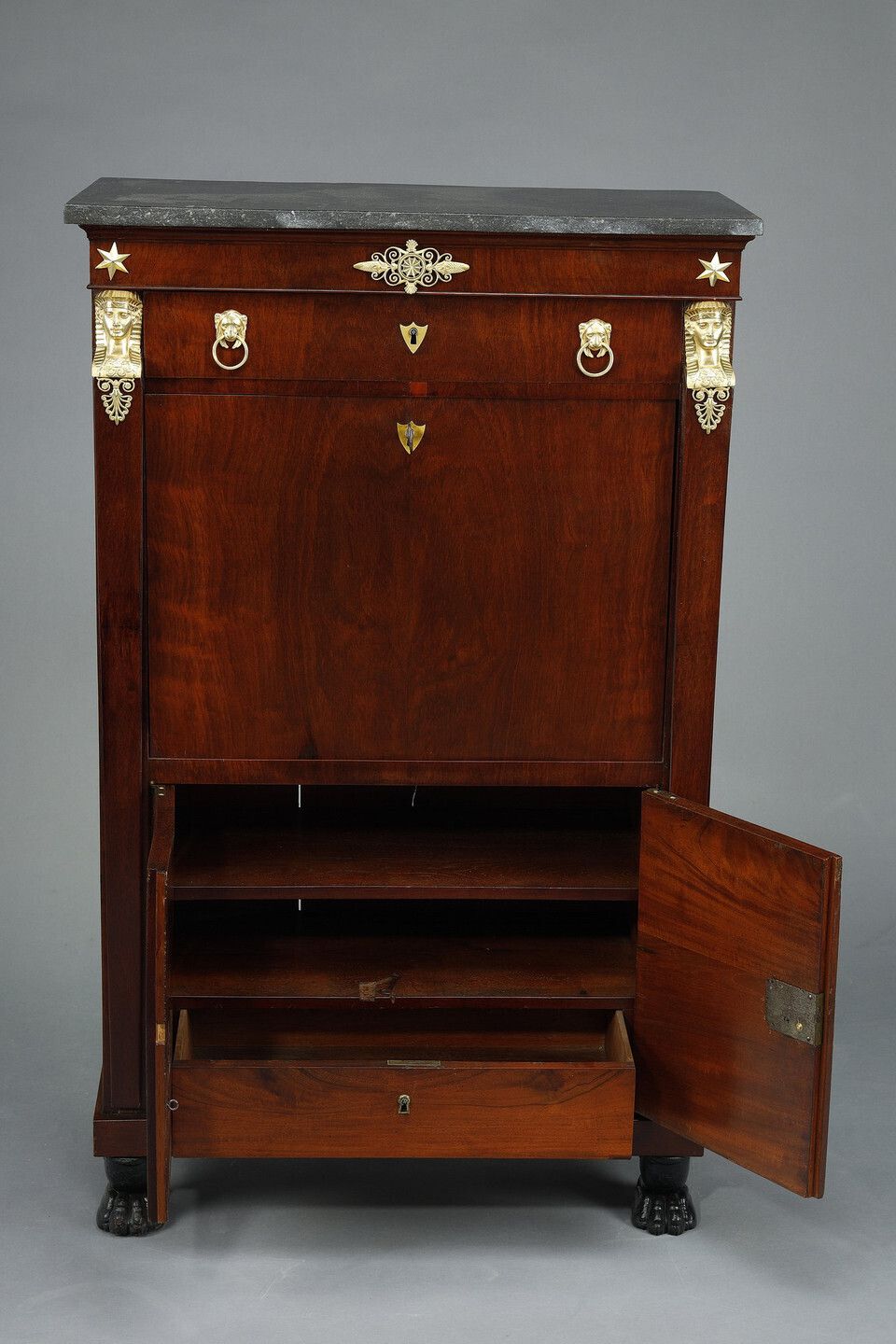 Consulate Secretary In Mahogany And Mahogany Veneer photo Furniture