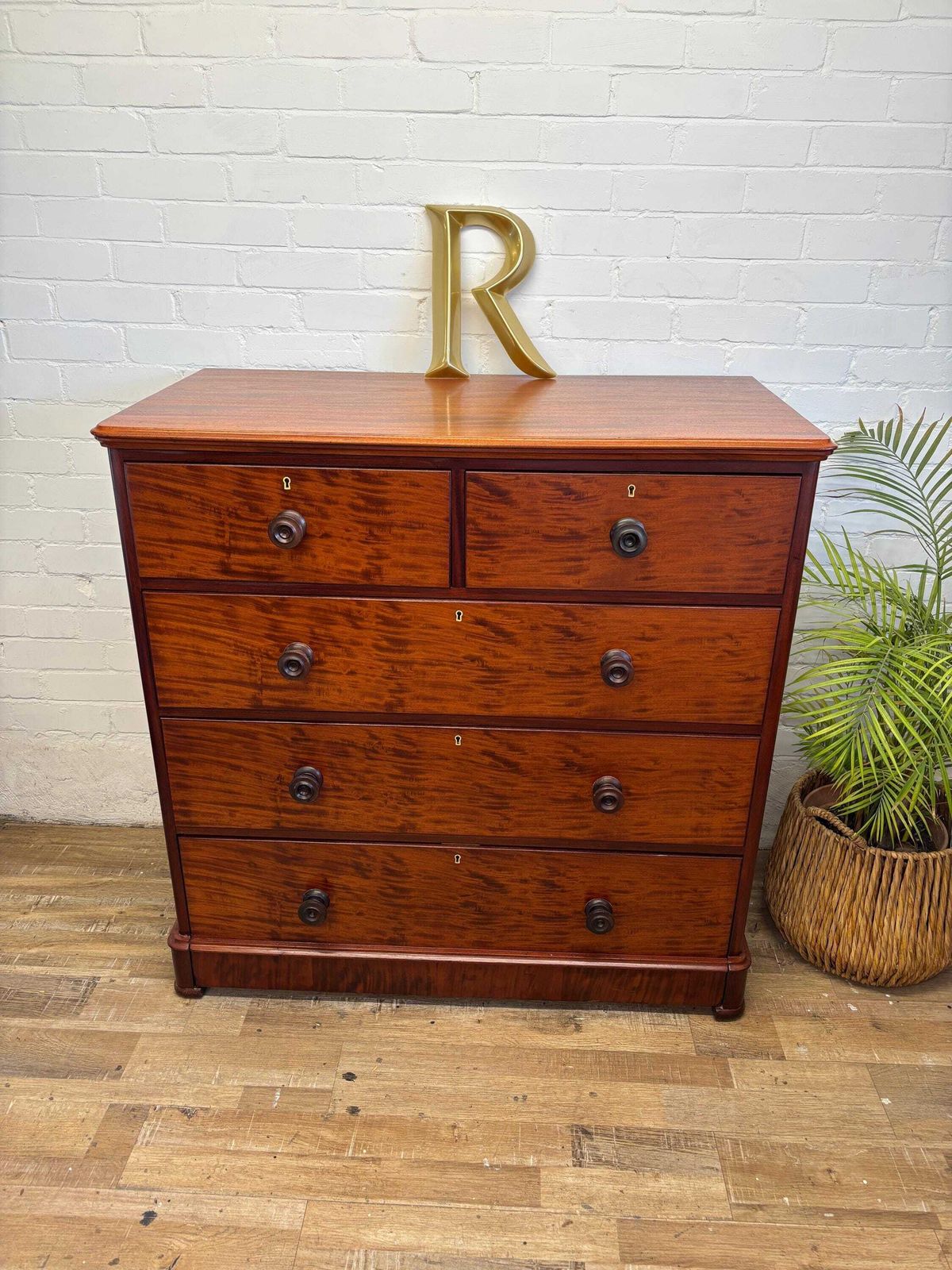 photo for sale Victorian Mahogany Chest Of Drawers Beautifully Restored