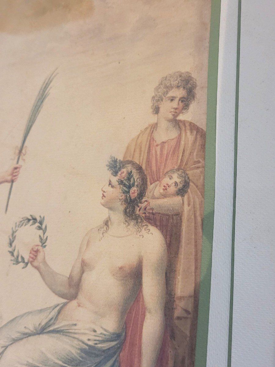 After A Appiani, Watercolor Drawing, Mythological Scene, Late 18th/Early 19th Century photo furniture