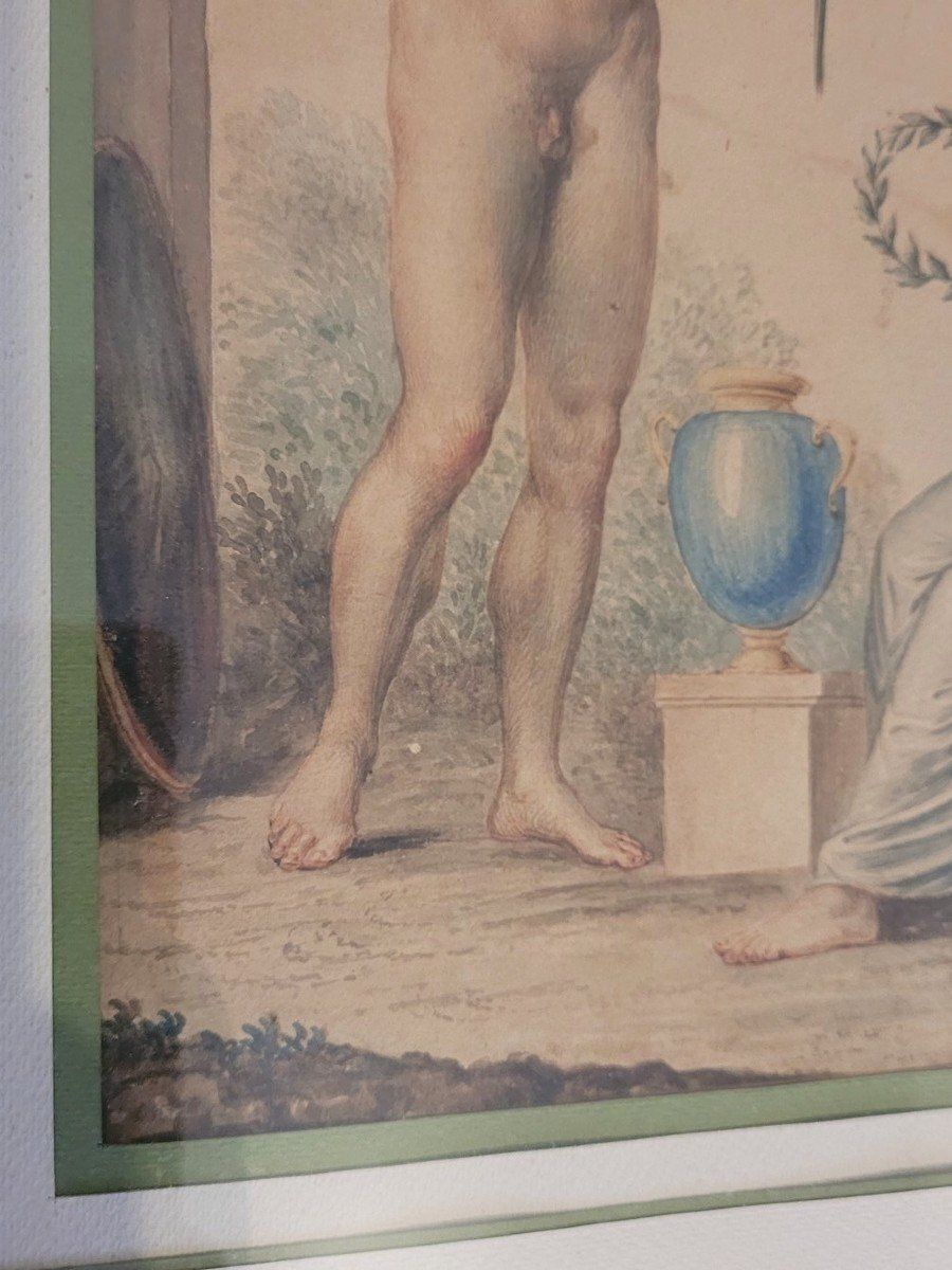 After A Appiani, Watercolor Drawing, Mythological Scene, Late 18th/Early 19th Century photo buy