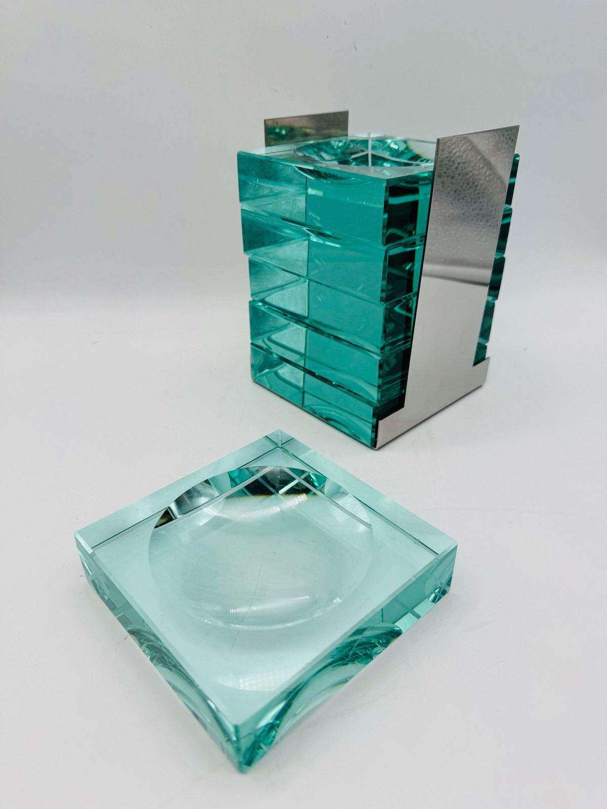 Gallotti & Radice 6x Bowl Ashtray Emerald Green Italy 1970