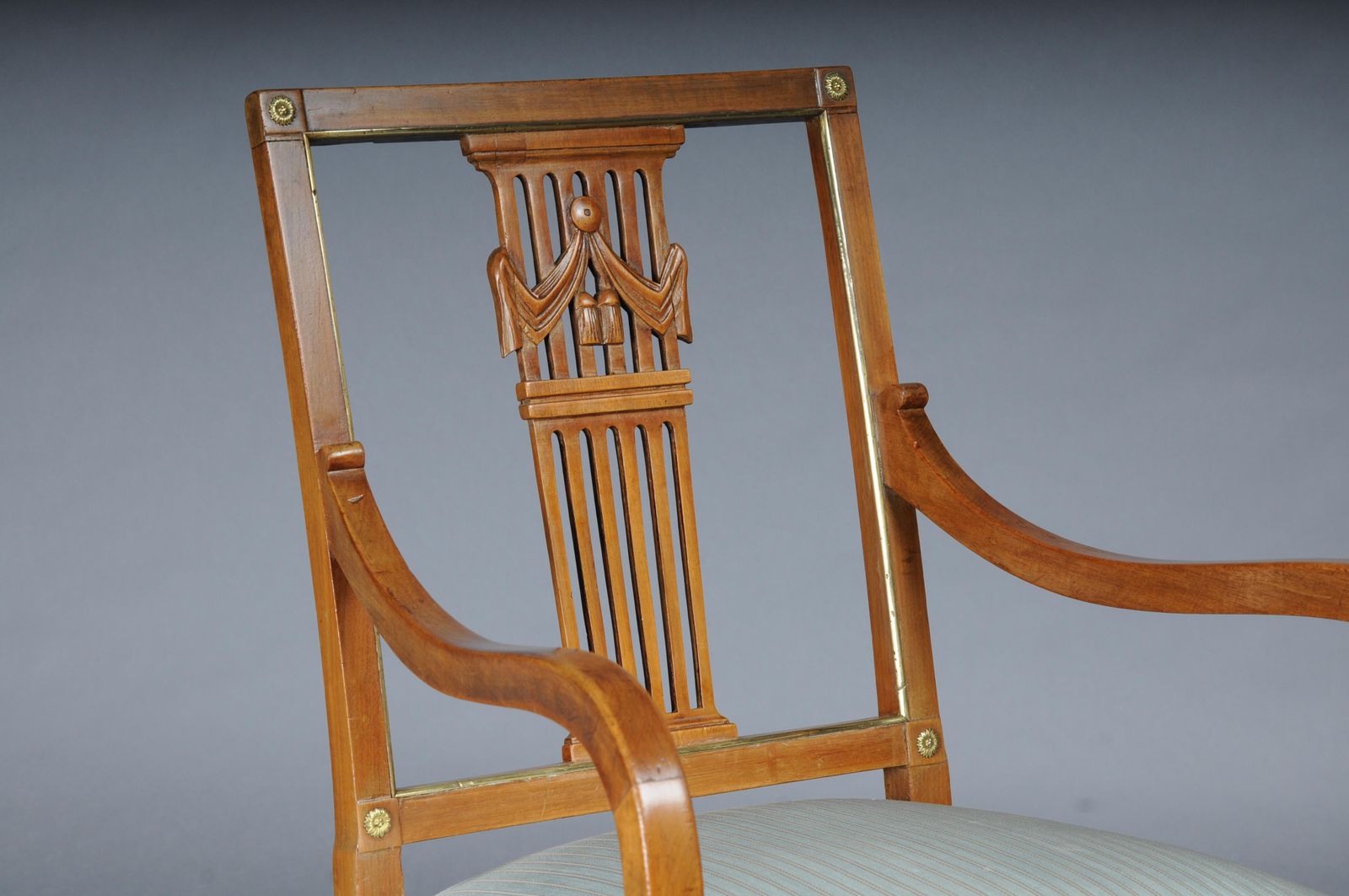 Antique Classic Empire Armchair Mahogany With Brass, Paris. photo 1355.0