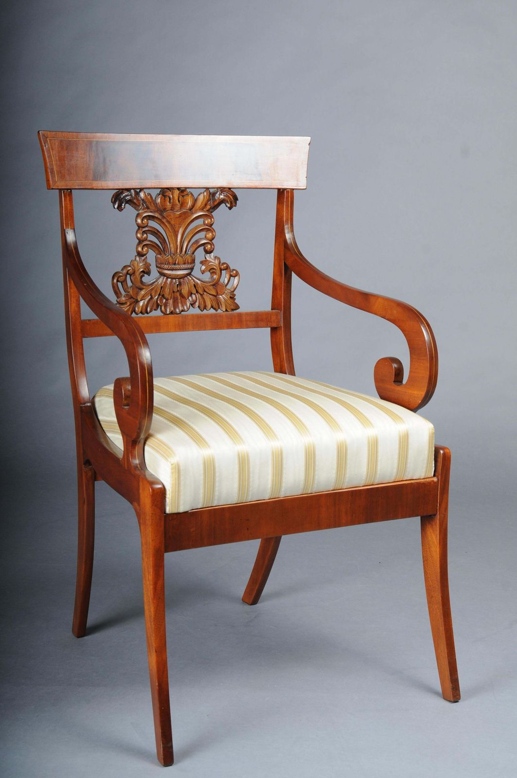 Set Of 4 Biedermeier Armchairs Around 1835, Mahogany photo vintage