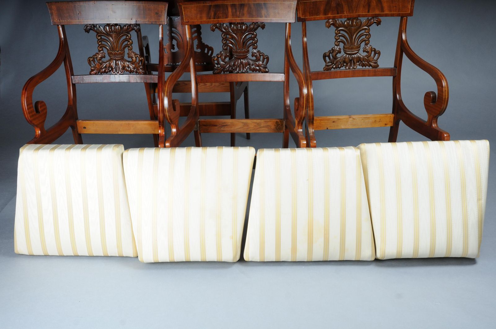 photo buy Set Of 4 Biedermeier Armchairs Around 1835, Mahogany