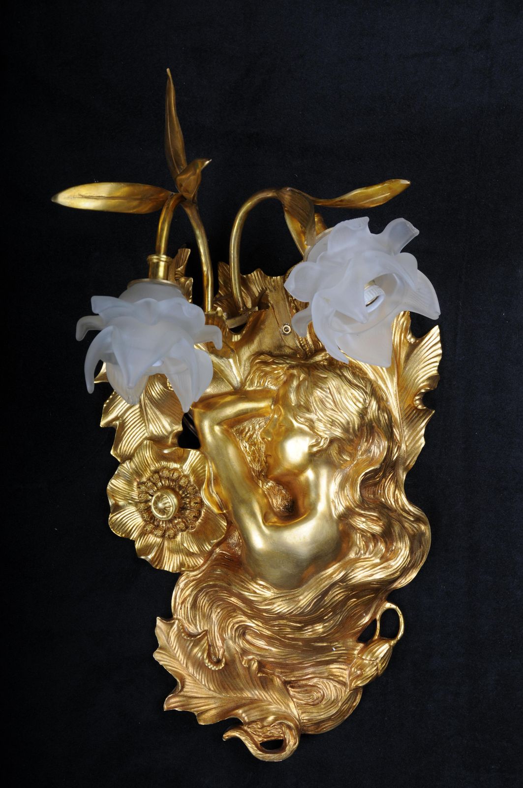 Pair (2) Magnificent French Art Nouveau Wall Sconces, Paris photo 3615.0