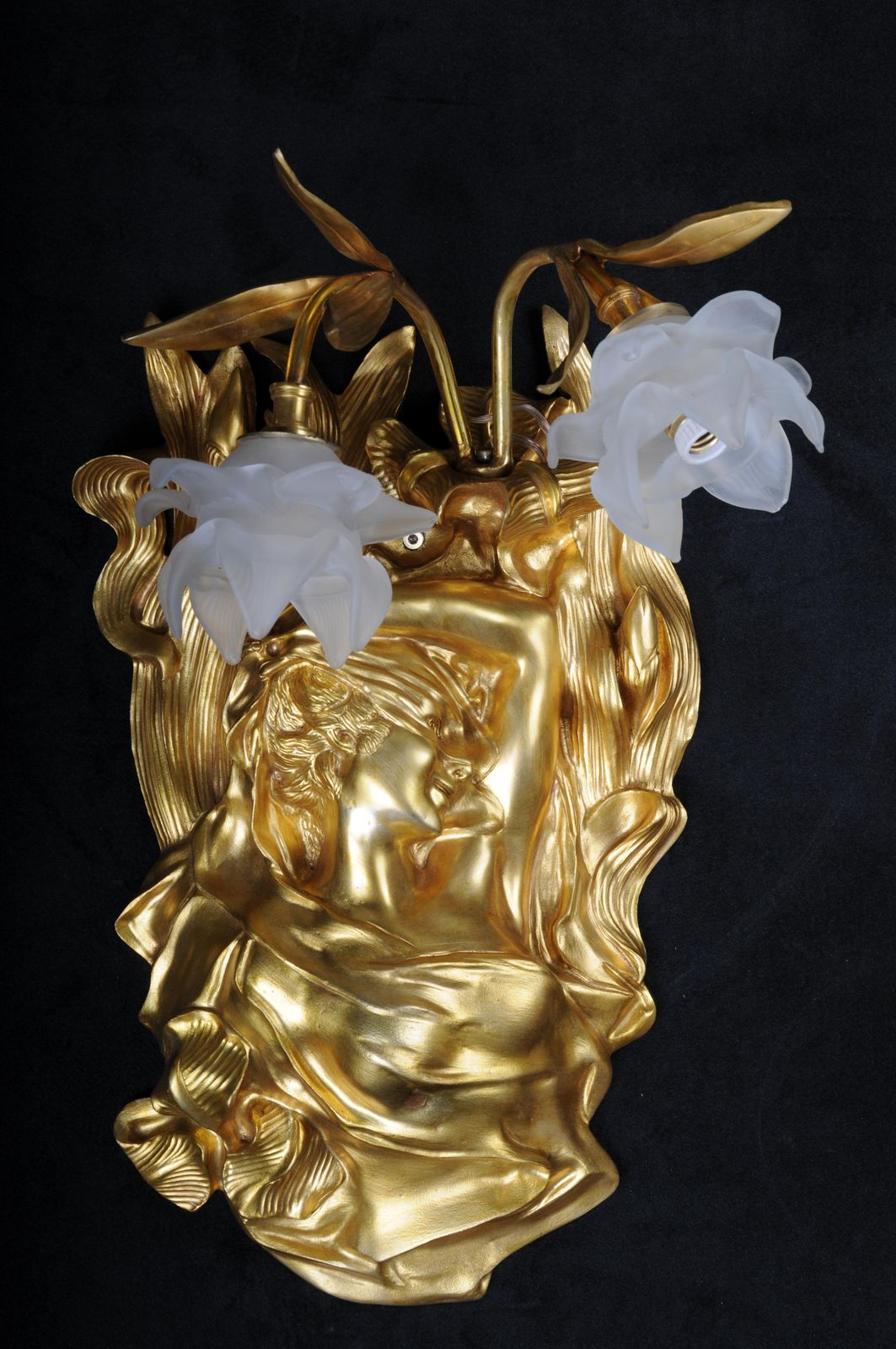 Pair (2) Magnificent French Art Nouveau Wall Sconces, Paris photo vinterior