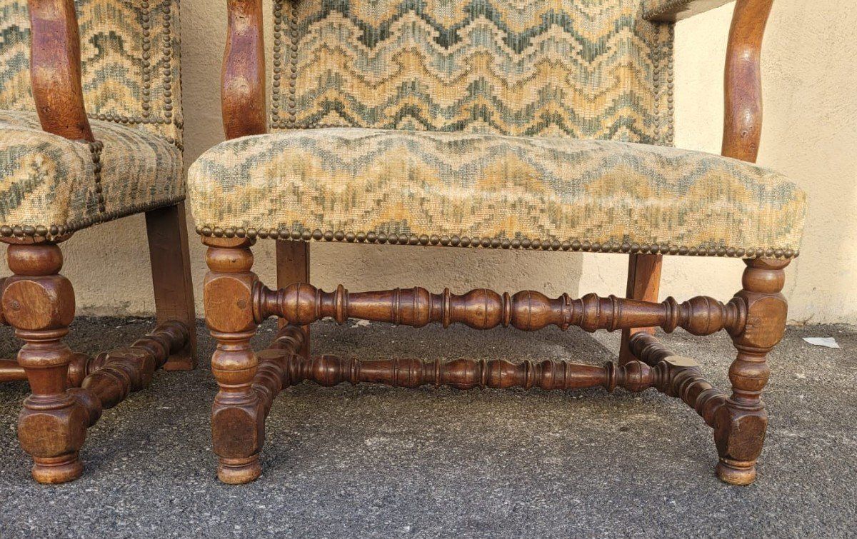 photo furniture 2 Louis XIII Period Armchairs With Tapestry