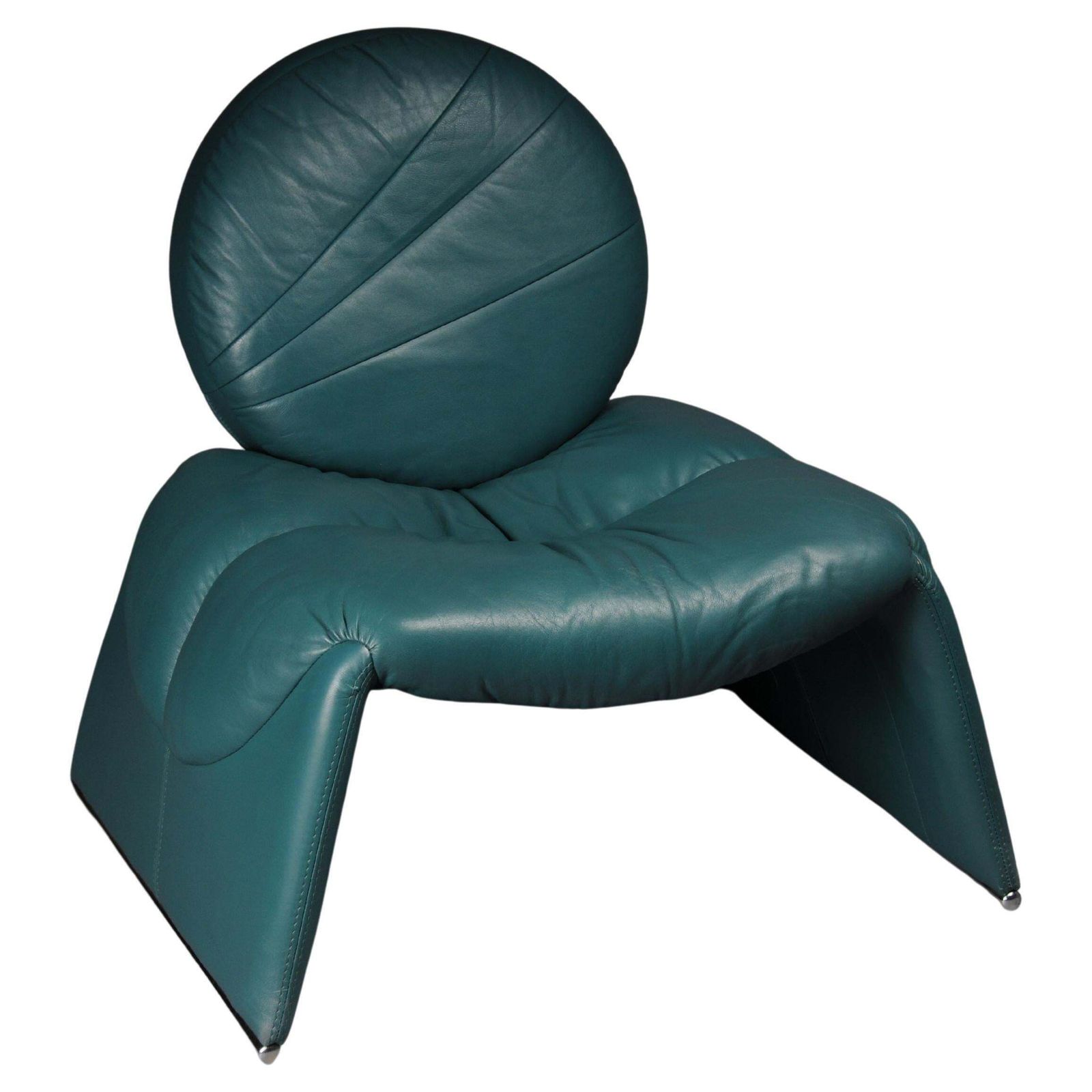 Saporiti C35 Calypso Leder Loungesessel Von Vittorio Introini