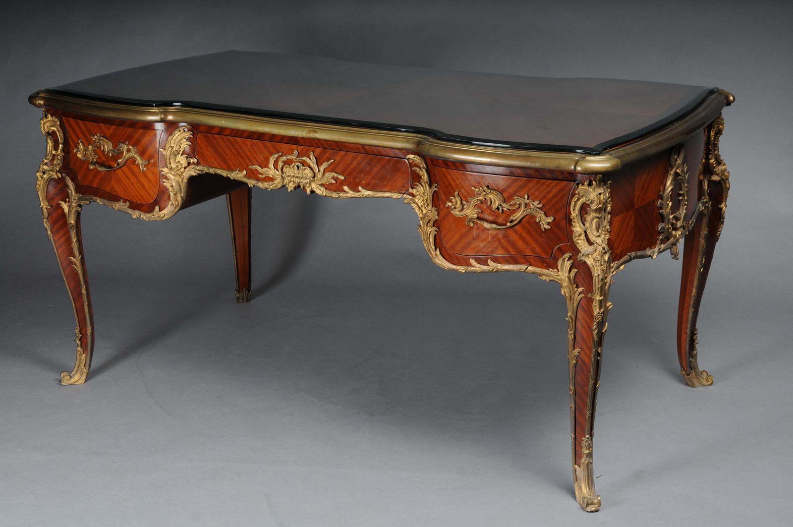 Furniture Royal French Bureau Plat In Louis XV Style After Francois Linke, Paris photo