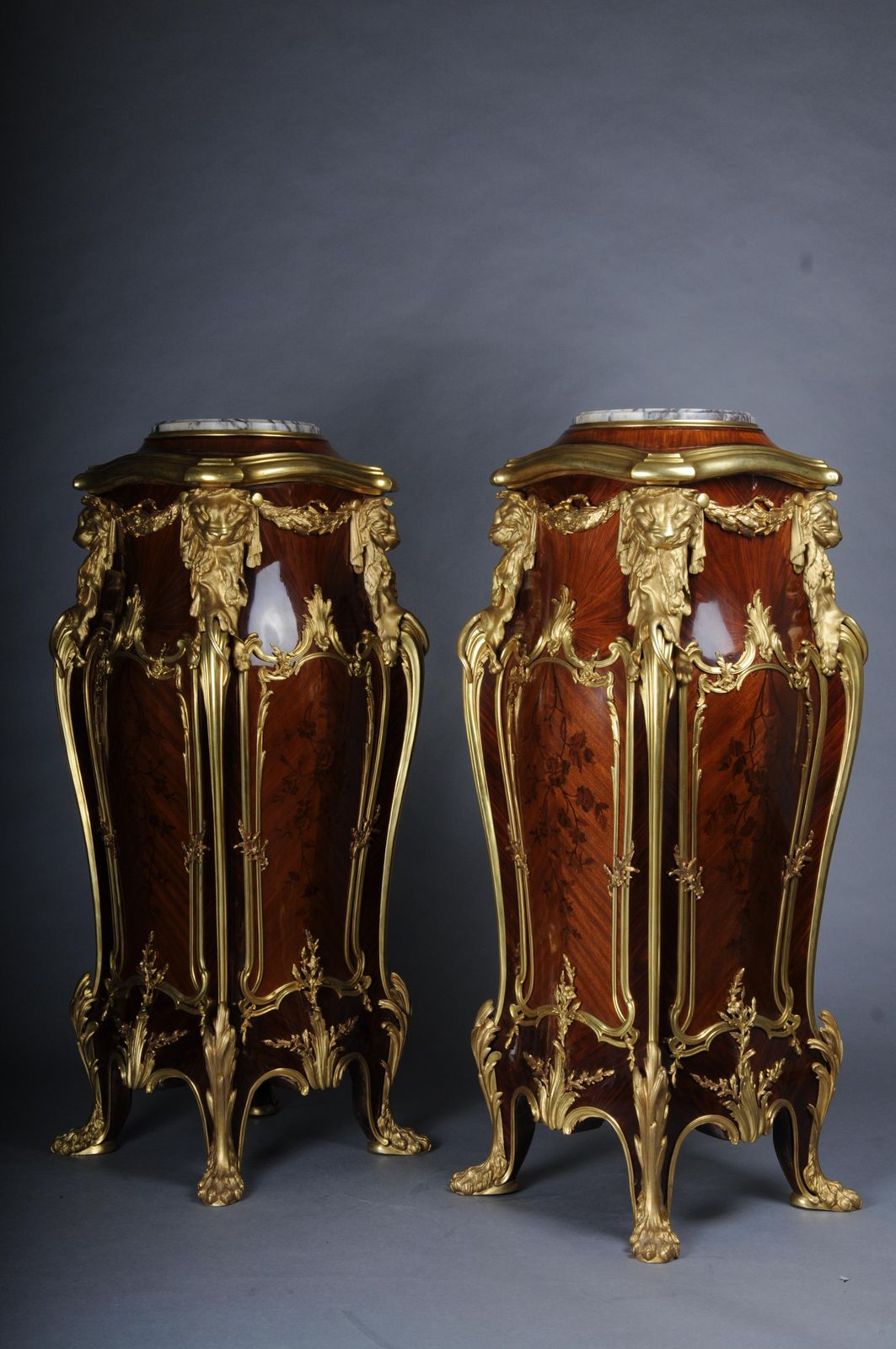 20th Century Pair Of Ormolu Pedestals / Column After Joseph Emmanuel Zwiener photo buy