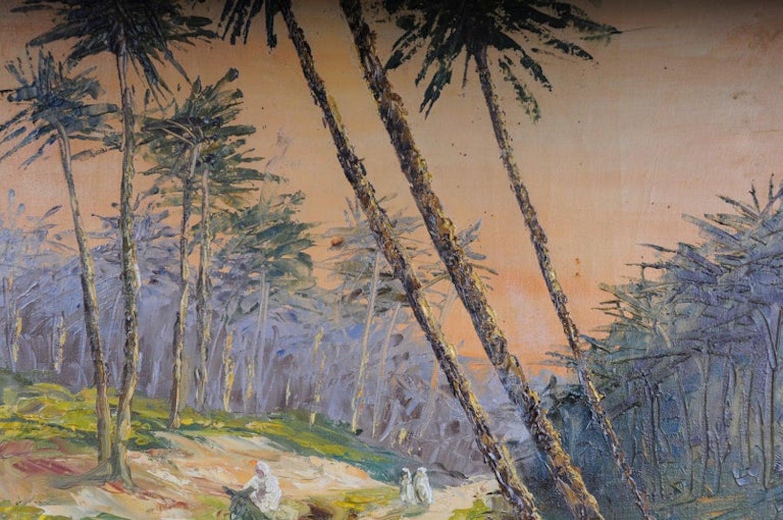 Oriental Painter Oil Painting, Signed O. Birkholz photo Art