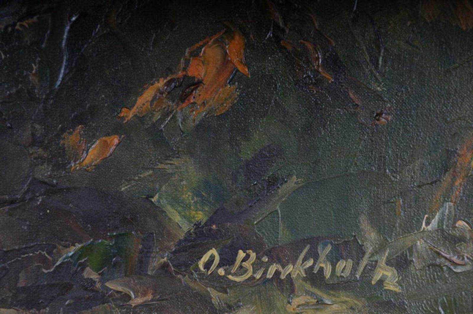 Oriental Painter Oil Painting, Signed O. Birkholz photo buy