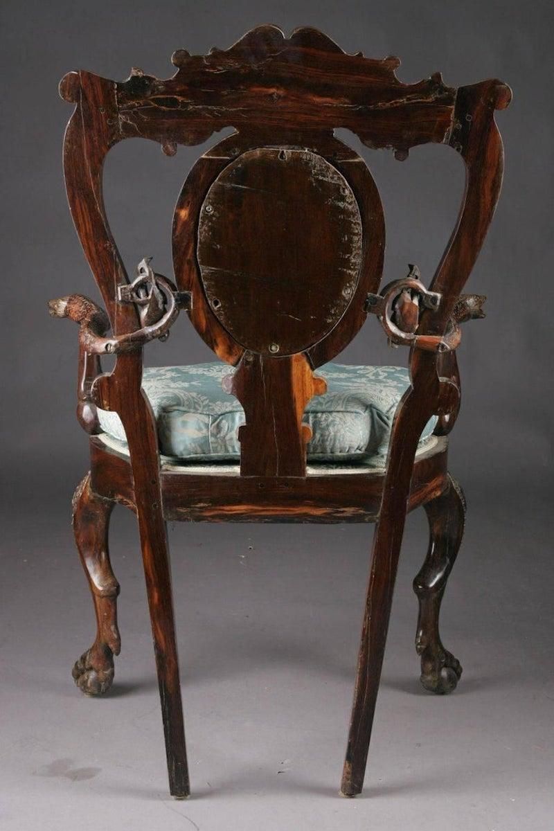 photo furniture 19th Century Baroque Thron Chair In Colonial Style