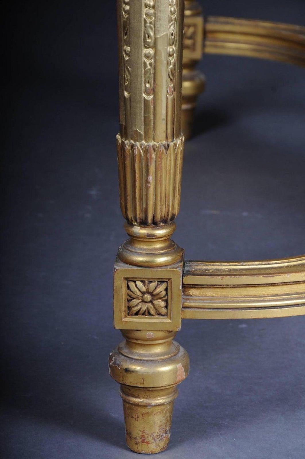 Amazing French Louis XVI Salon Table Gilded, Around 1910 photo buy