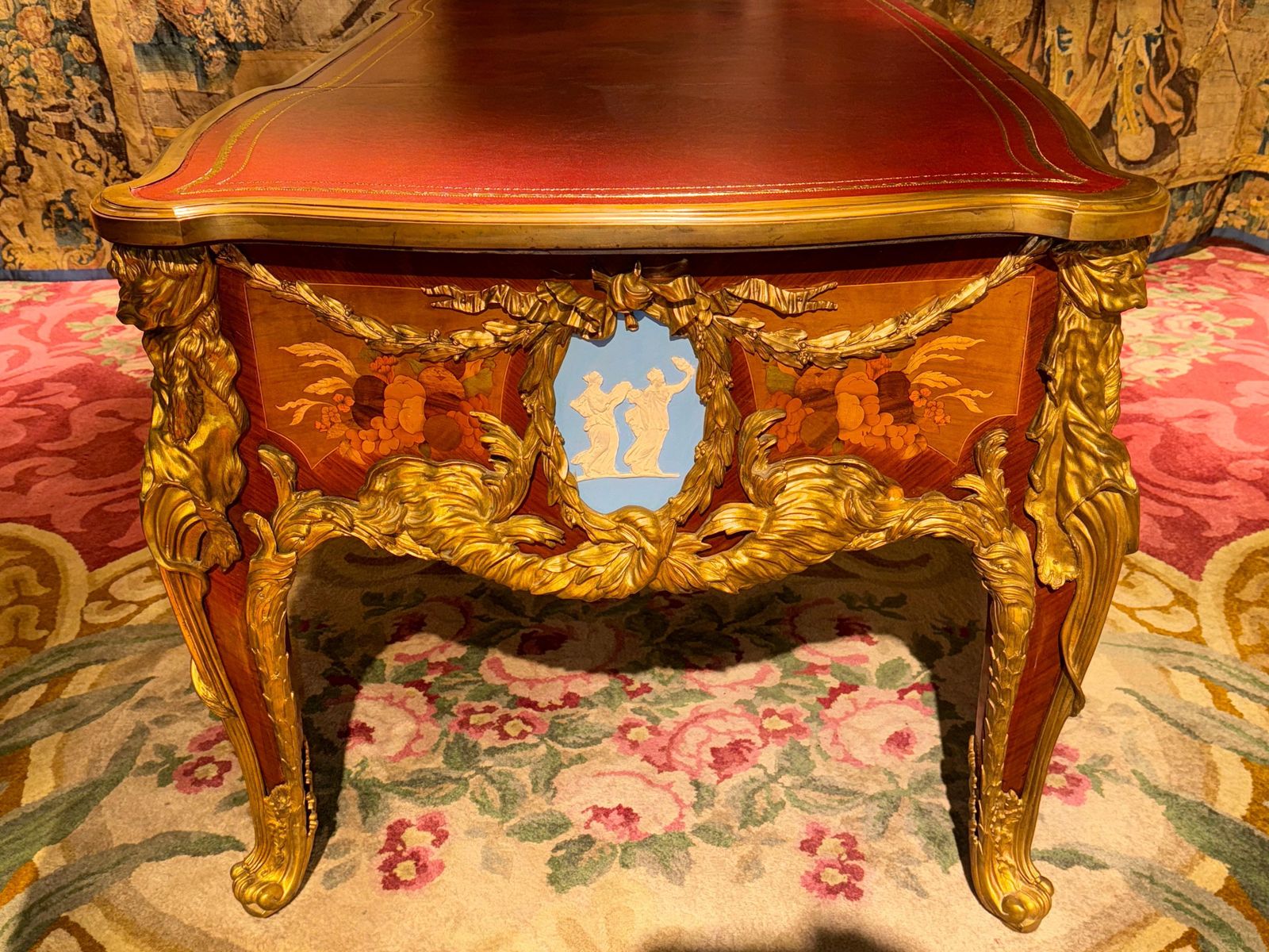 48530.0 Impressive Louis XV Style Bureau Plat/Writing Desk, After Riesener & J.Oeben photo