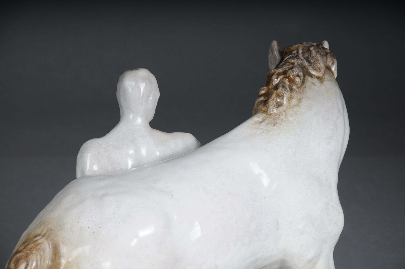 Ceramic Figure. The Horse Tamer By Else Bach For The Karlsruhe Majolika. Germany photo Art