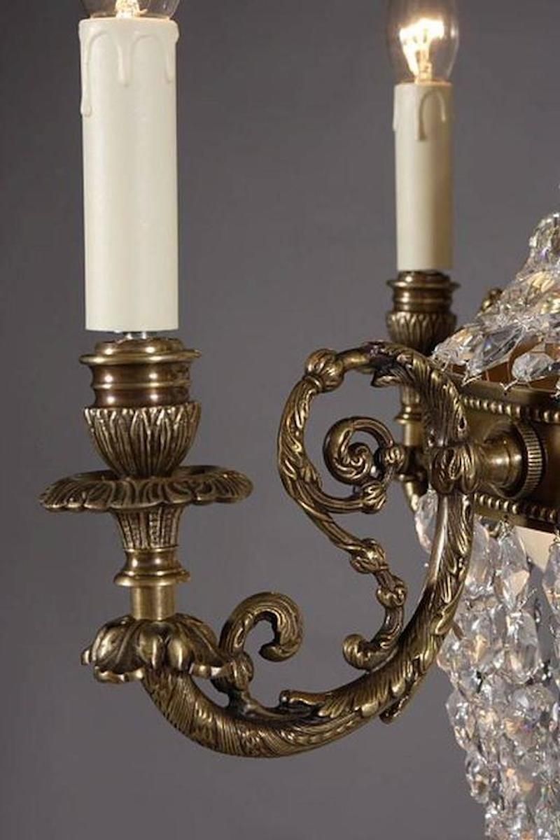 20th Century Biedermeier Style Basket Chandelier photo Lighting