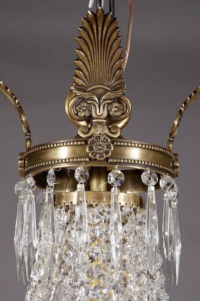 photo for sale 20th Century Biedermeier Style Basket Chandelier