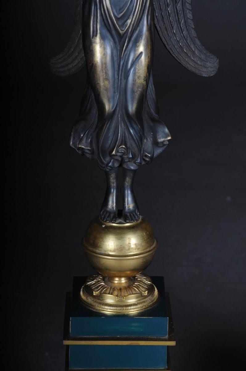 Pair Of Empire Ceremonial Bronze Candelabras/Candlesticks After P. P. Thomire photo vintage