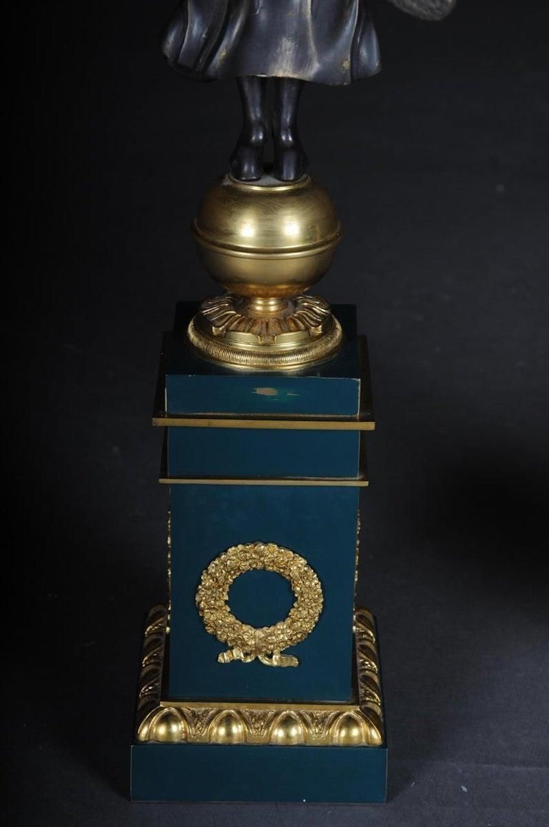 photo furniture Pair Of Empire Ceremonial Bronze Candelabras/Candlesticks After P. P. Thomire