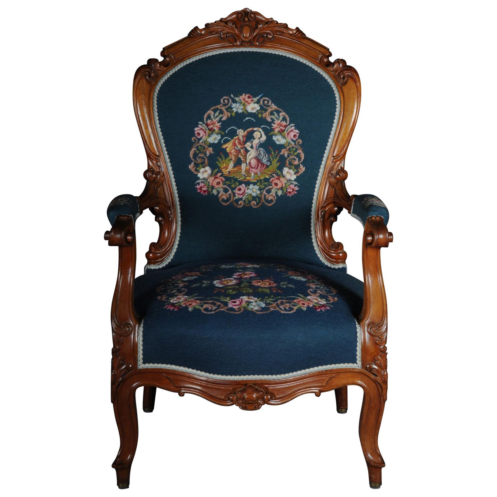 20th Century Biedermeier Armchair Louis Philippe, Circa 1855