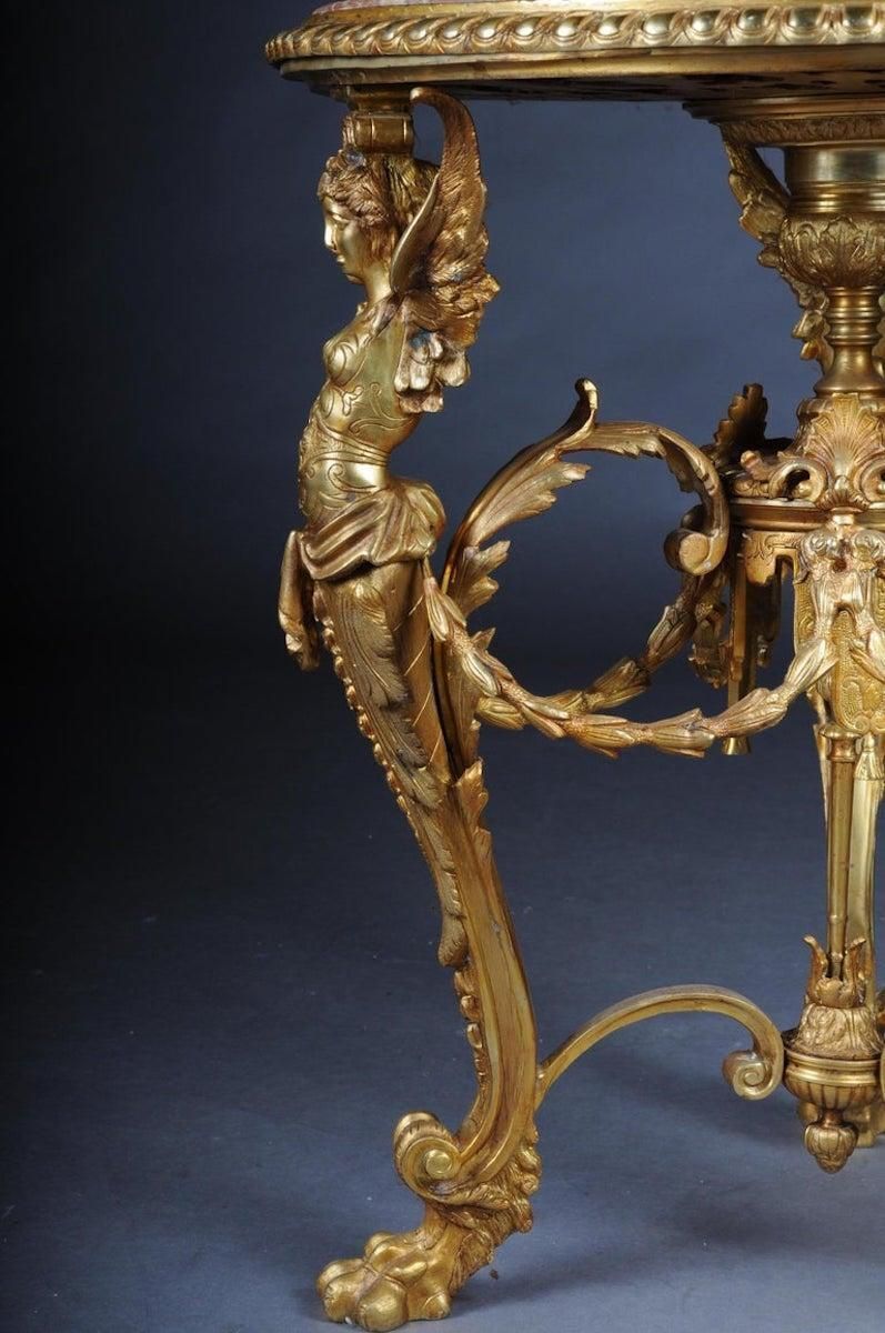 photo furniture Empire Splendid French Saloon Table, Bronze Gilt