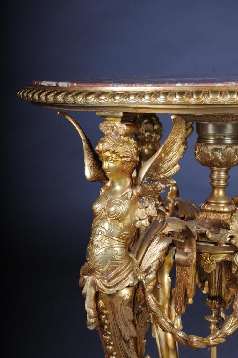 photo for sale Empire Splendid French Saloon Table, Bronze Gilt