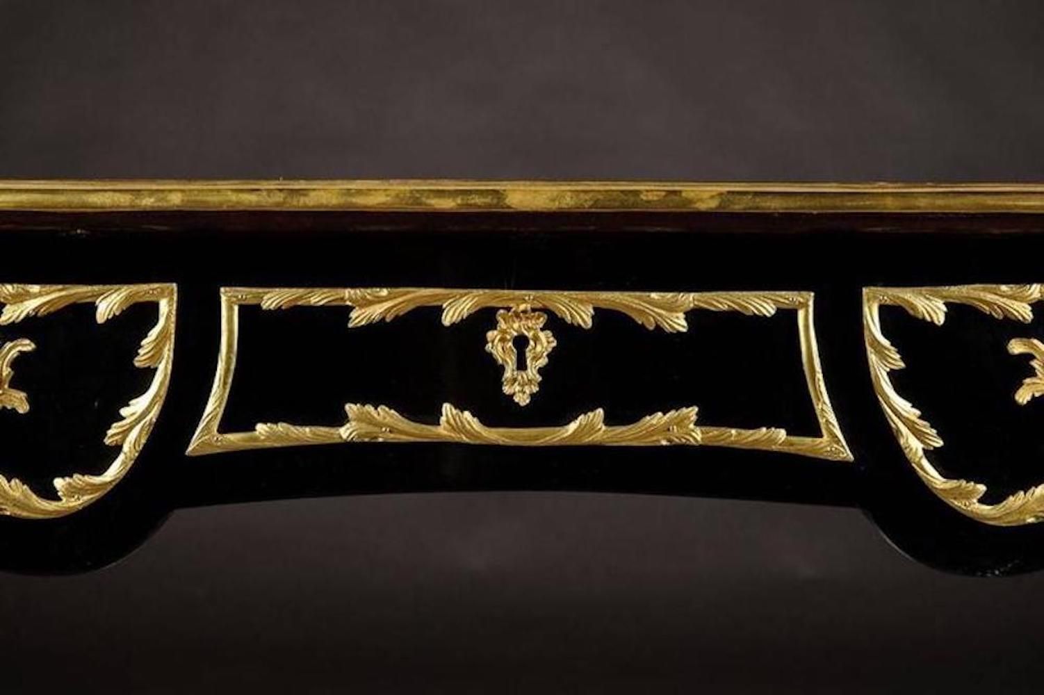 20th Century Louis XV Style Ladies Bureau Plat Or Desk photo vintage