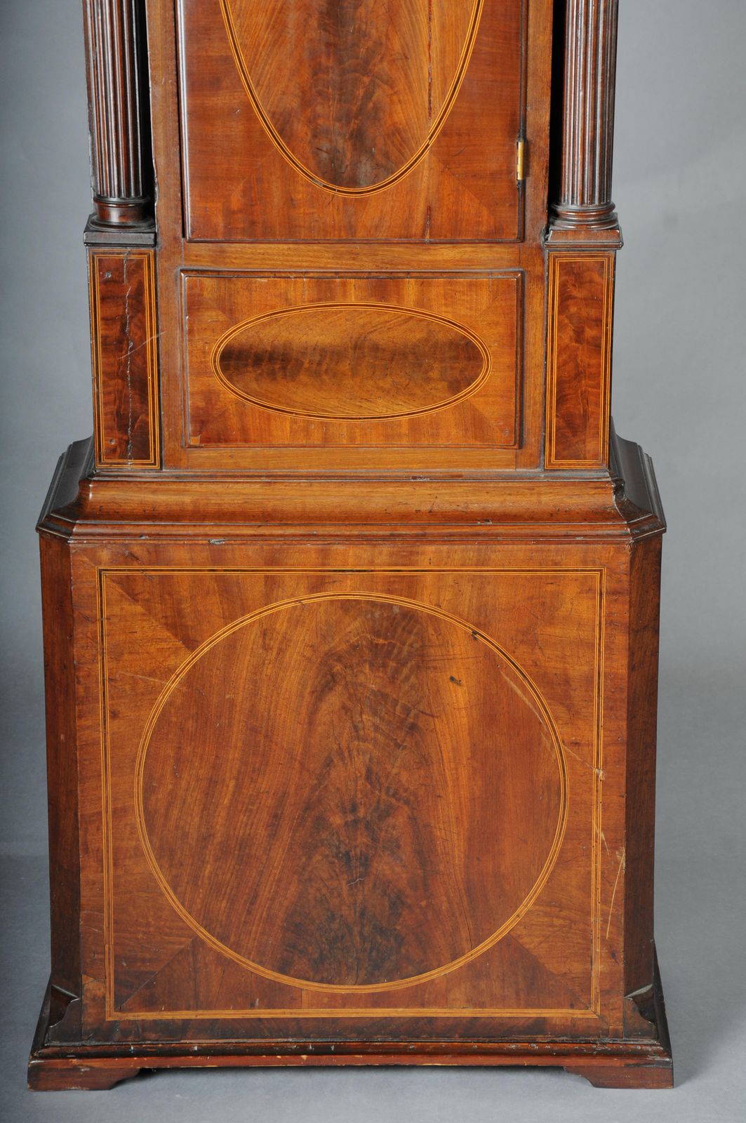 photo buy Masterful Antique English Grandfather Clock, Mahogany, 18th Century