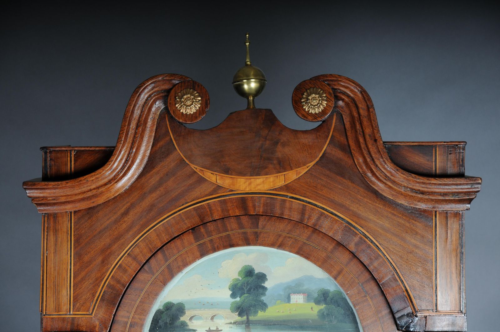 Unique Antique English Grandfather Clock, Mahogany, 18th Century photo 3567.0