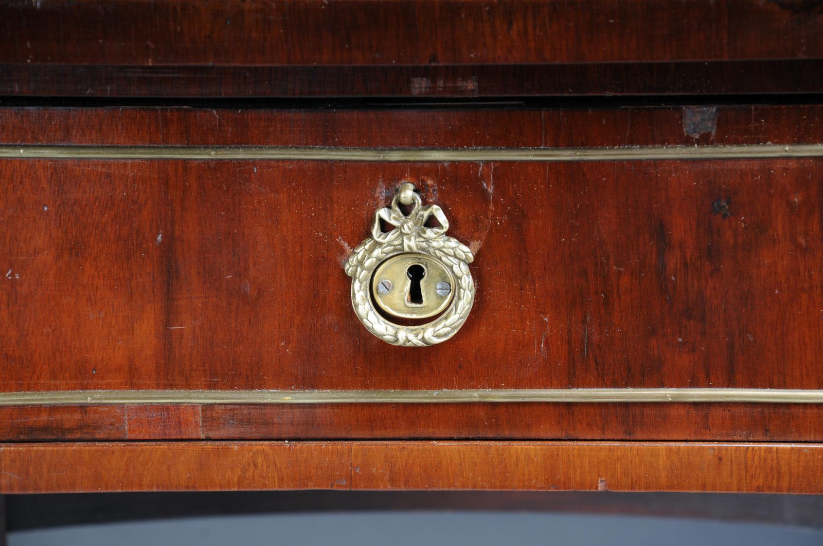 Semi Circular Delicate Antique Mahogany Ladies' Desk Louis XVI, Paris 1880 photo for sale
