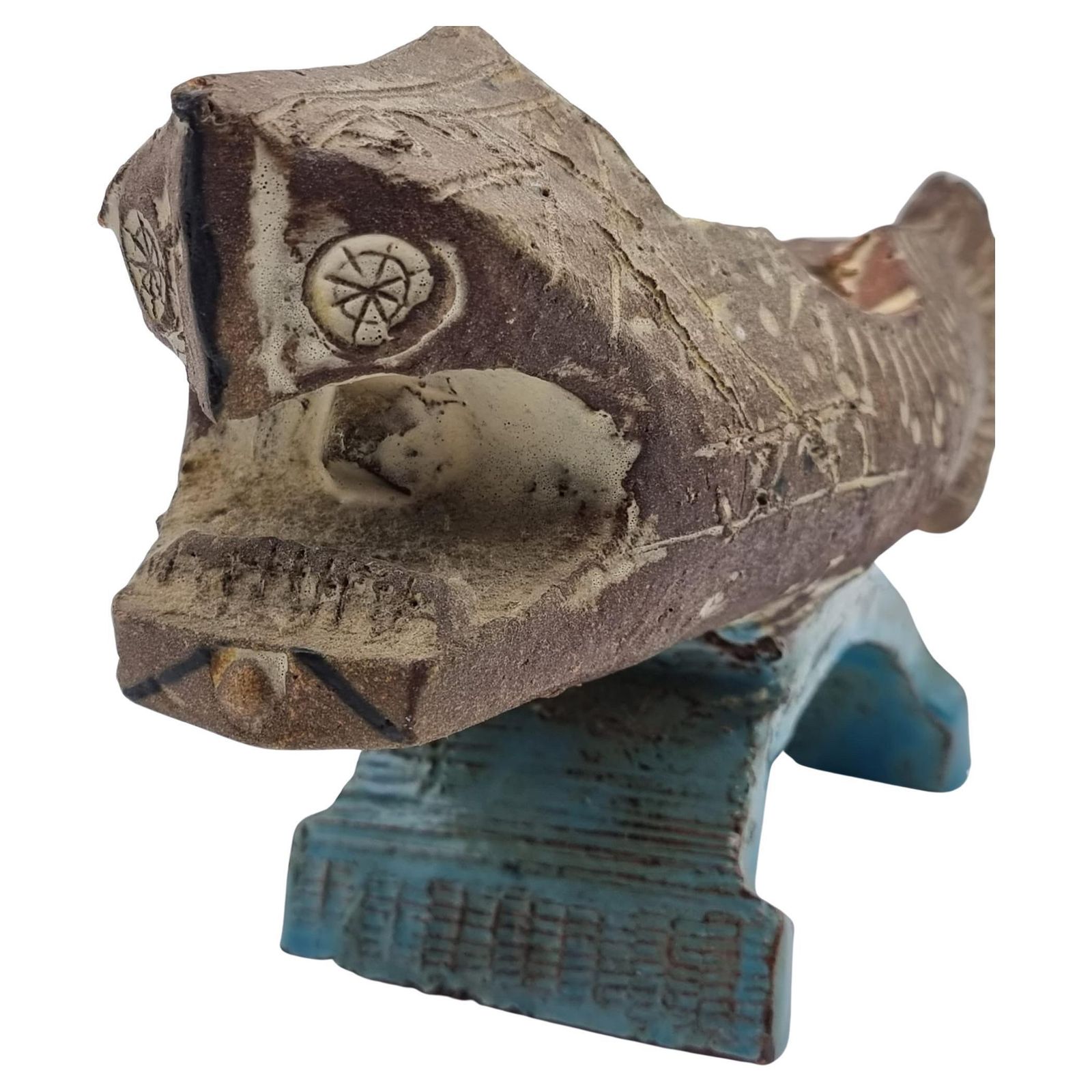 photo for sale Antique Ceramic Fish Sculpture / Figure Signed Artist Gilbert Portanier France