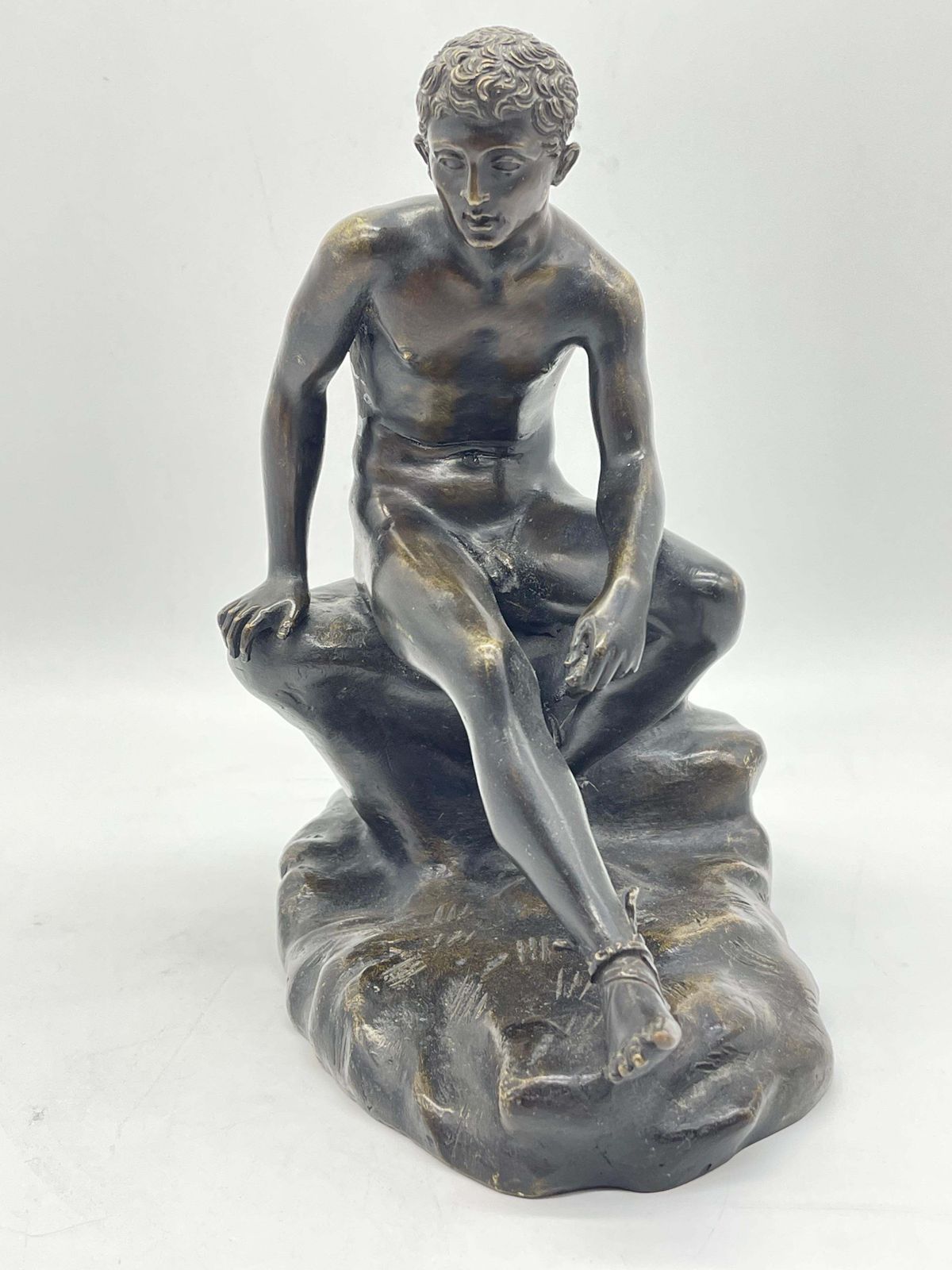 photo furniture Seated Athletic Bronze Sculpture / Figure Greek   Roman Mythology