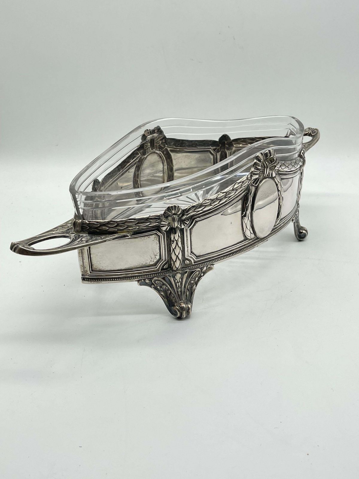 2397.0 Exclusive Jardiniere Neoclassicism Germany Planter Glass Insert Plant Pot photo