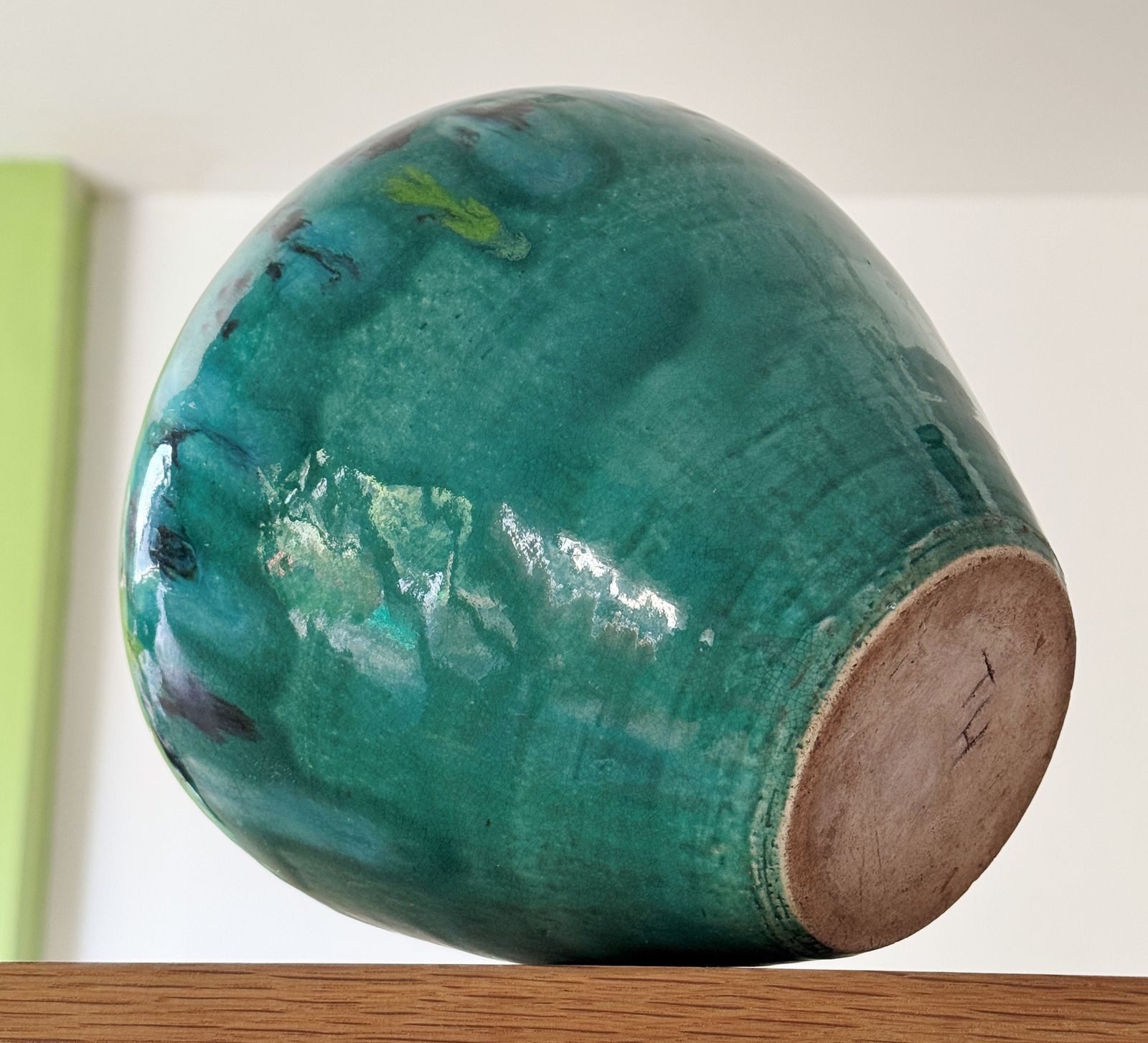 Studio Art Pottery Green Vase photo Home Decor