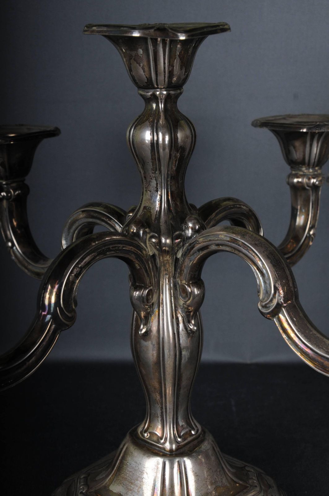 2 High Quality Silver Candlesticks 5 Armed 830 Germany photo Home Decor