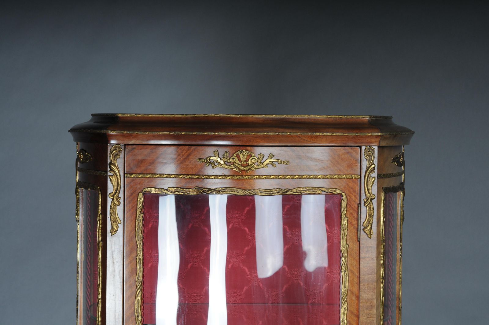 Elegant French Ornamental Display Case, Gilded Bronze, Louis XV photo for sale